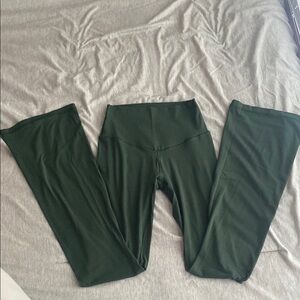 AERIE Dark Green Flare Leggings